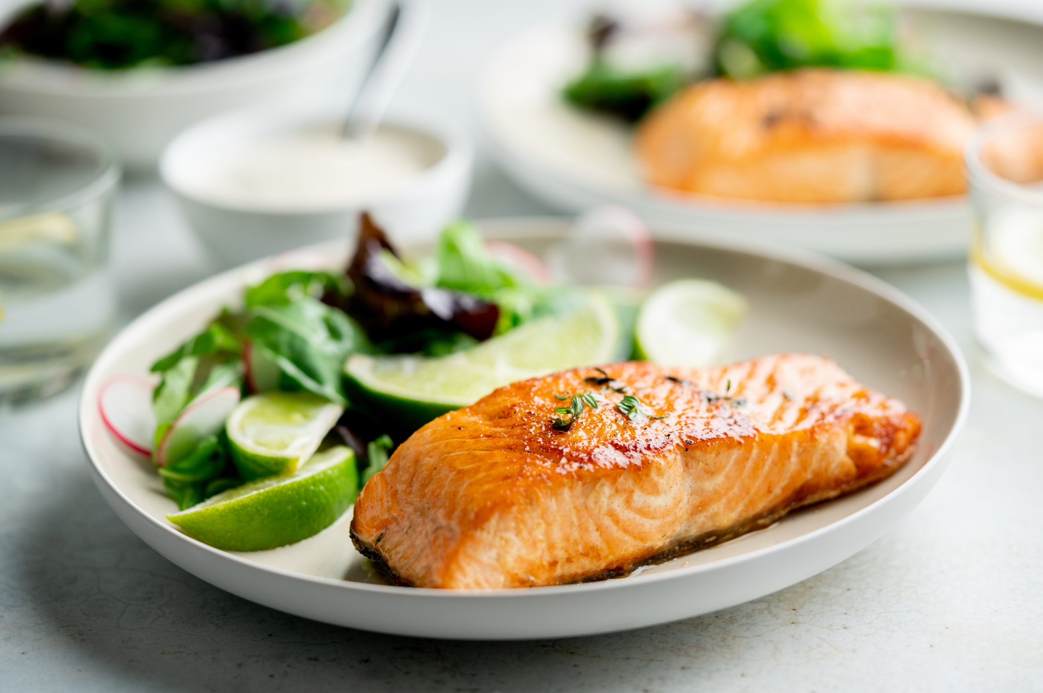 Grilled Salmon with Mango-Lime Cream Sauce | Tufts Health Plan Medicare ...