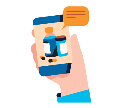 telehealth medication illustration